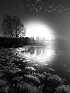 Winters Black and White Landscape in the Scottish Highlands
